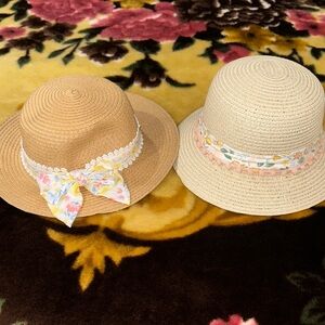 Stylish Straw Sun Hats with Floral Bands for Girl 24 M